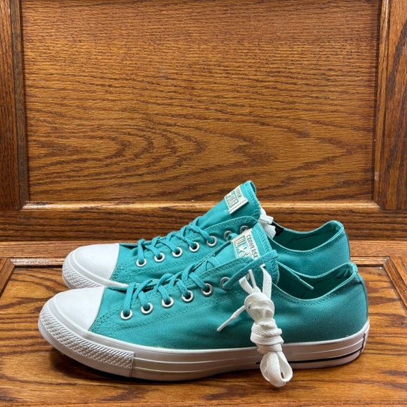 Converse CTAS Shield Canvas Ox‎ Aegean Aqua Black Buff Shoes - Picture 2 of 9